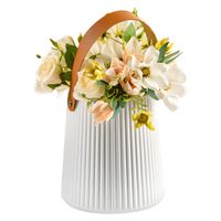 Florero Decorativo Modelo Primavera Lineal Blanco