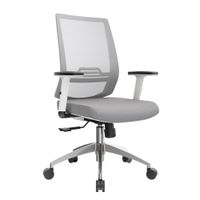 Silla Ergonómica Reclinable Dubai Gerente Gris Aluminio Ofideas