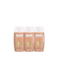 Trio Fotoprotector Isdin Fusion Water Magic Color Medium Oil Control SPF 50+ 50ml