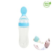 Biberon cuchara Para Bebe Baby Froggie Celeste