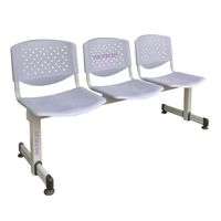 Banca de Espera Tándem de 3 Asientos Color Gris– Modelo T3 – TEMEL