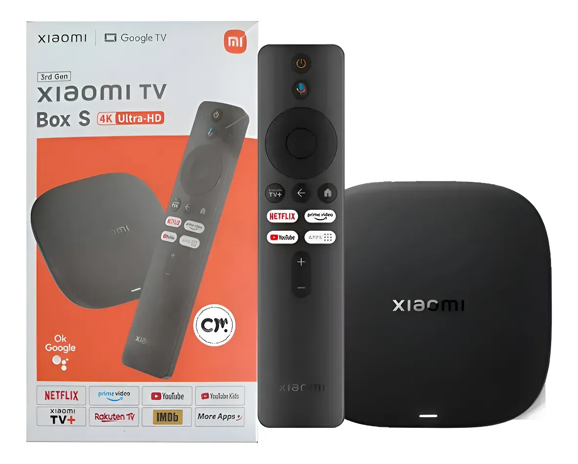 Xiaomi Mi Tv Box S 4k 3ra Gen 32gb 2gb Ram Control Voz Color Negro