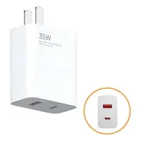 Cargador Xiaomi 35w Usb-a Y Usb - C Cargador De Pared Color Blanco