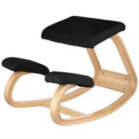 SILLA ERGONOMICA DE RODILLAS MADERA - NEGRO