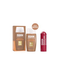 Pack Isdin Fusion Water Color Bronce + Reparador Labial Color Granate