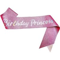 Banda cumpleaños escarchada rosada Birthday Princess