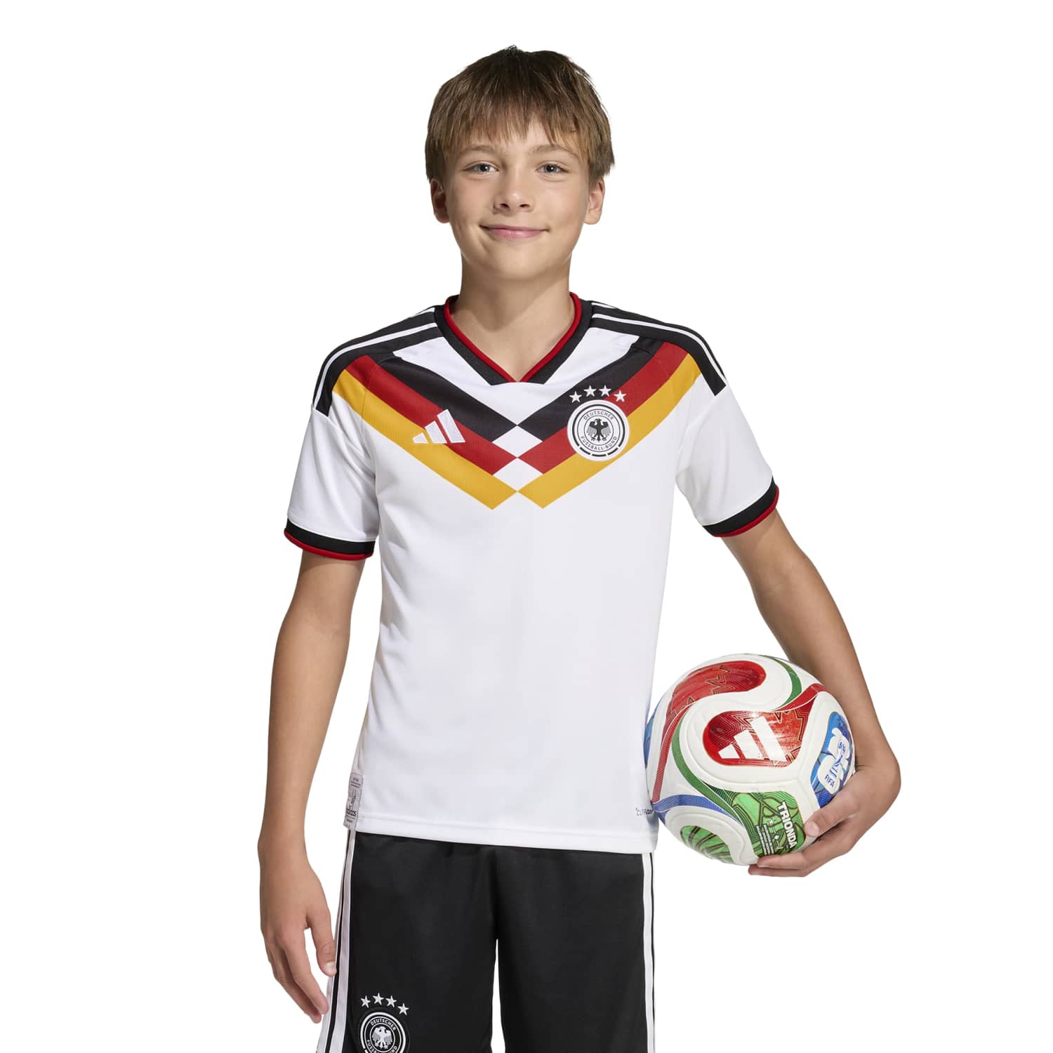 Camiseta Adidas Niño Dfb H Jsy Y Jz4560 Blanco
