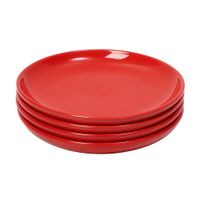 Set de 4 Platos Para Ensalada Rojo 20cm Orange