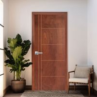 Combo Puerta Veneto Sapelli 75x2070 con marco + 3 Bisagras + Kit instalación Dimfer