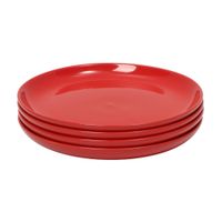 Set de 4 Platos Tendidos Rojo 26.5cm Orange