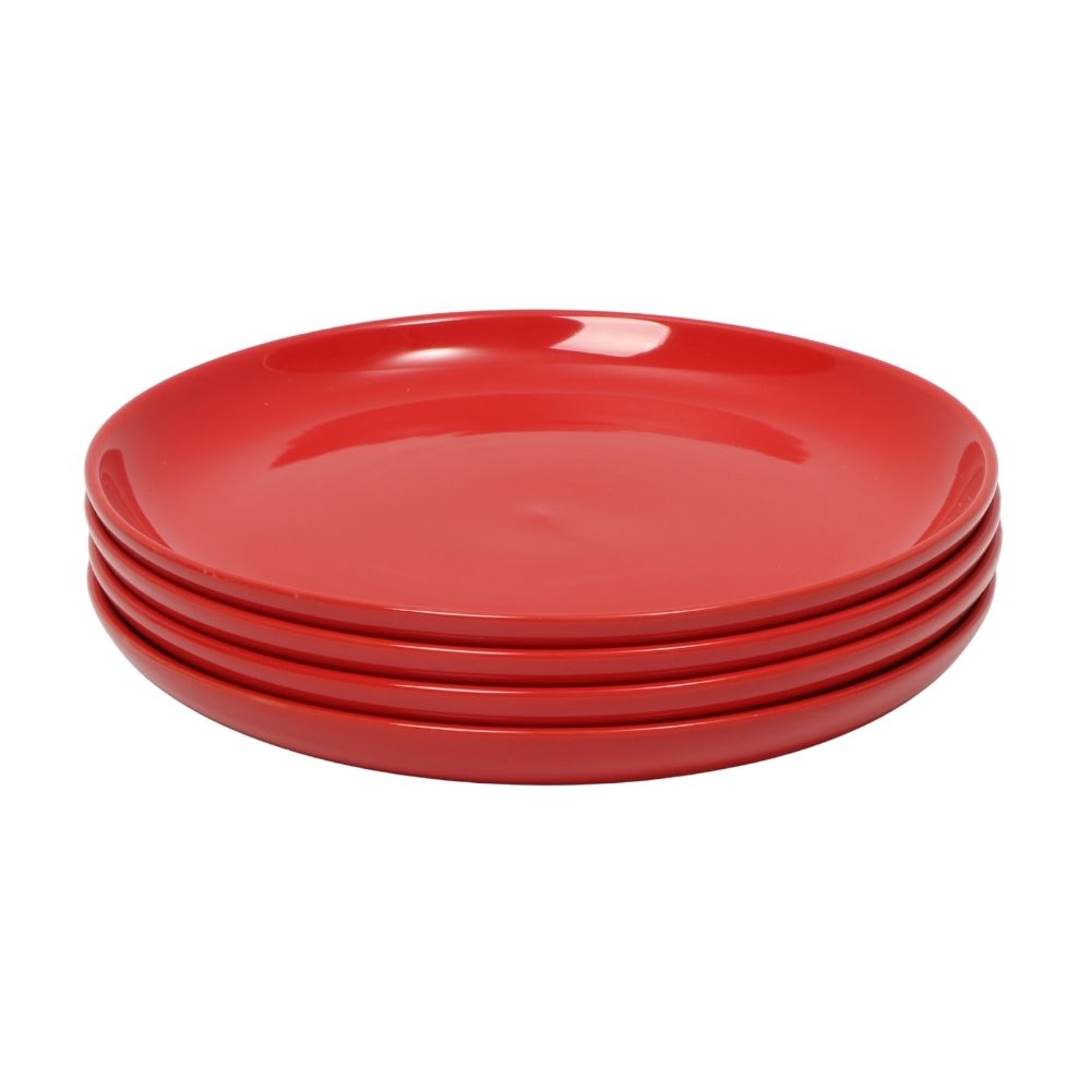 Set de 4 Platos Tendidos Rojo 26.5cm Orange