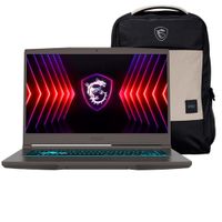 Laptop Msi Thin15 B13ve 15.6”, Intel Core i7, 512GB, 16B RAM, GeForce RTX™ 4050 6GB, Win11 home, cosmos gray, teclado español + Mochila