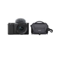 Combo: Cámara digital Alpha para vlogs APS-C con lente SELP16502 + Funda De Transporte LCS-U21