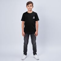 Polo Negro Botones Niño