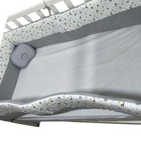PROTECTORES LATERALES PARACHOQUES BARANDA CUNA CON ALMOHADITA GRIS
