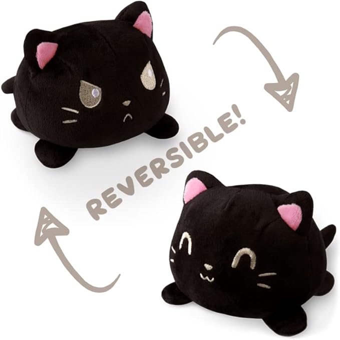 Peluche Gato Reversible Pulpo Reversible Gato Regalo Cumpleaños Gato Negro