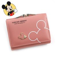 BILLETERA MONEDERO MUJER CUERO MICKEY MOUSE - ROSADO