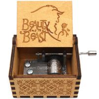 Caja Musical Princesas Disney La Bella Y La Bestia - Color Madera