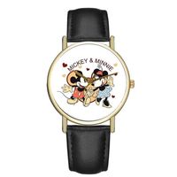 RELOJ MICKEY MINNIE MOUSE PARA MUJER QUARTZ ENAMORADOS NEGRO