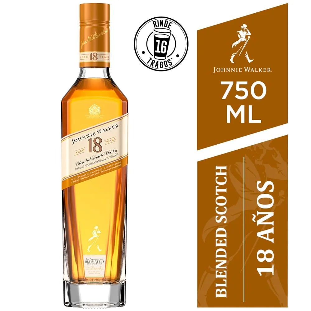 Whisky JOHNNIE WALKER 18 años Botella 750ml