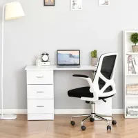 Escritorio Moderno Pitcairn Blanco 3 Cajones