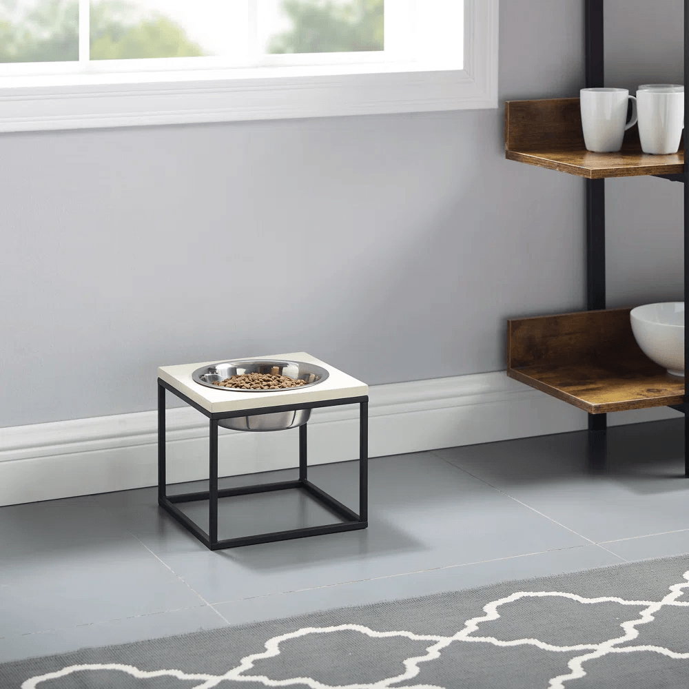 Mueble para Perros Leyka 1 plato TU MESITA color Ceniza