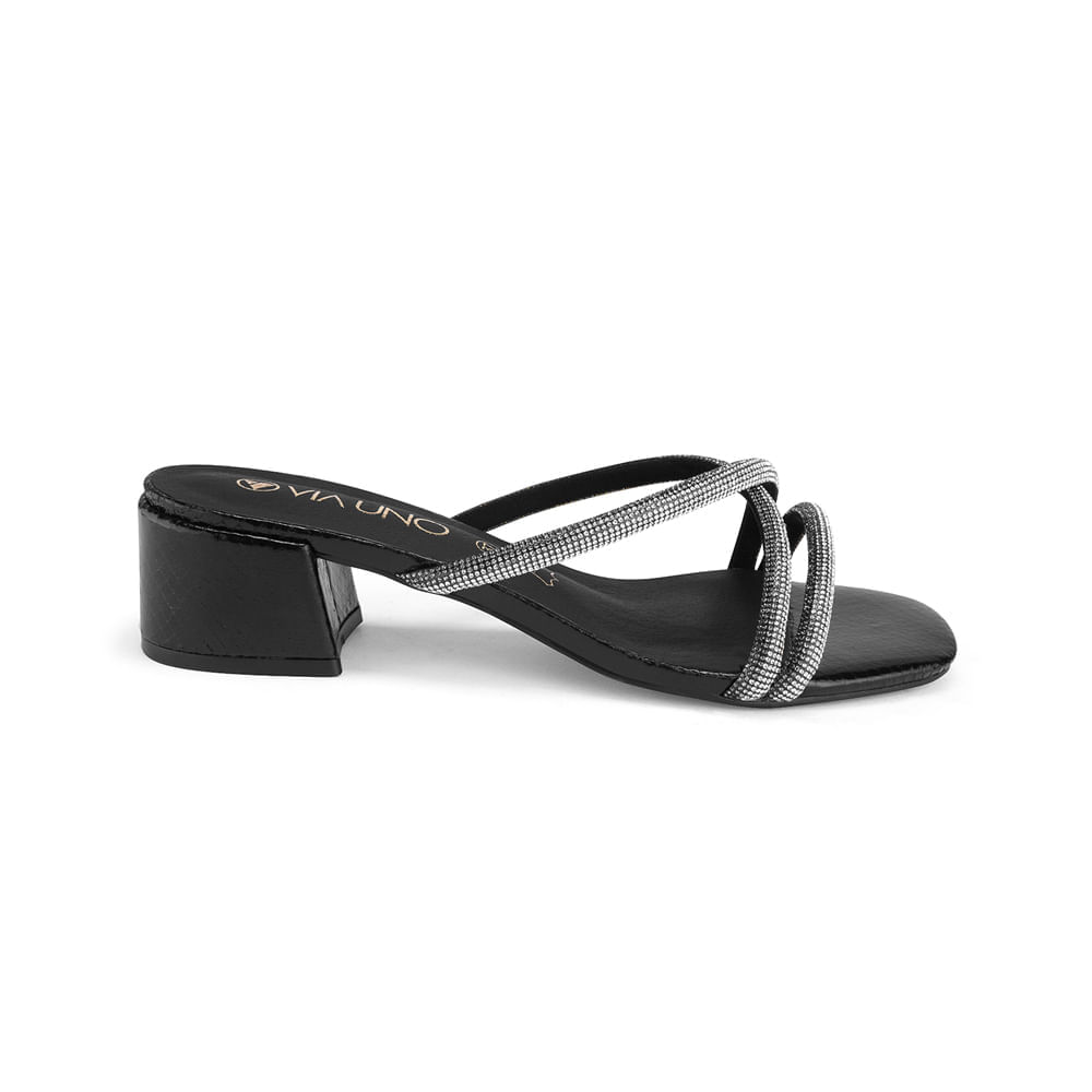 Sandalias Via Uno Mujer 6V9519-6 Negro