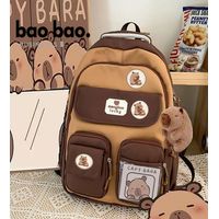 MOCHILA CAPIBARA KAWAII PORTA LAPTOP MODA JUVENIL UNISEX ESCOLAR