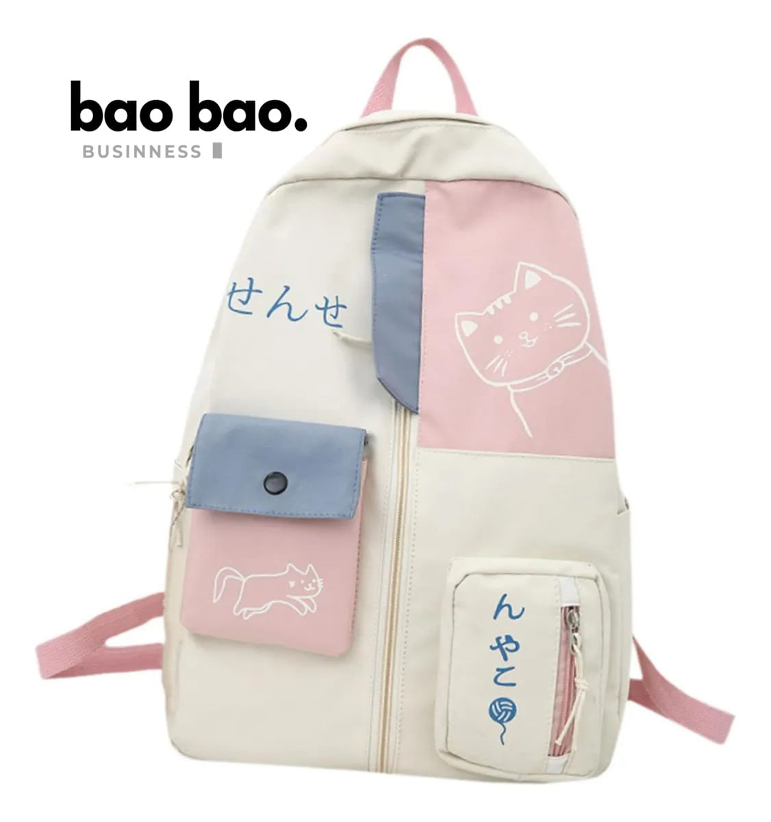 MOCHILA PORTA LAPTOP ESTILO GATITO MODA JUVENIL PARA MUJER KAWAII