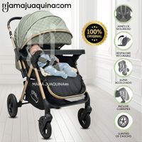 Coche Cuna De Lujo «DANNEL» con Mochila Verde