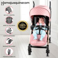 Coche Bastón de Lujo «SINNIA II» con Manillar Giratorio Rosa