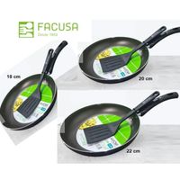 Set de Sartenes Facusa 22cm ,20 cm y 18 cm C/ Espatulas