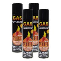 Gas Butano Ultra Refinado Recarga Todo Tipo Encendedores X4
