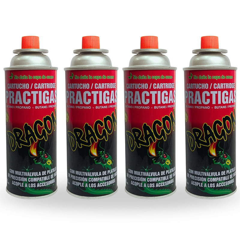Gas Butano Ultra Refinado 485ml Larga Duración - 4 Unid