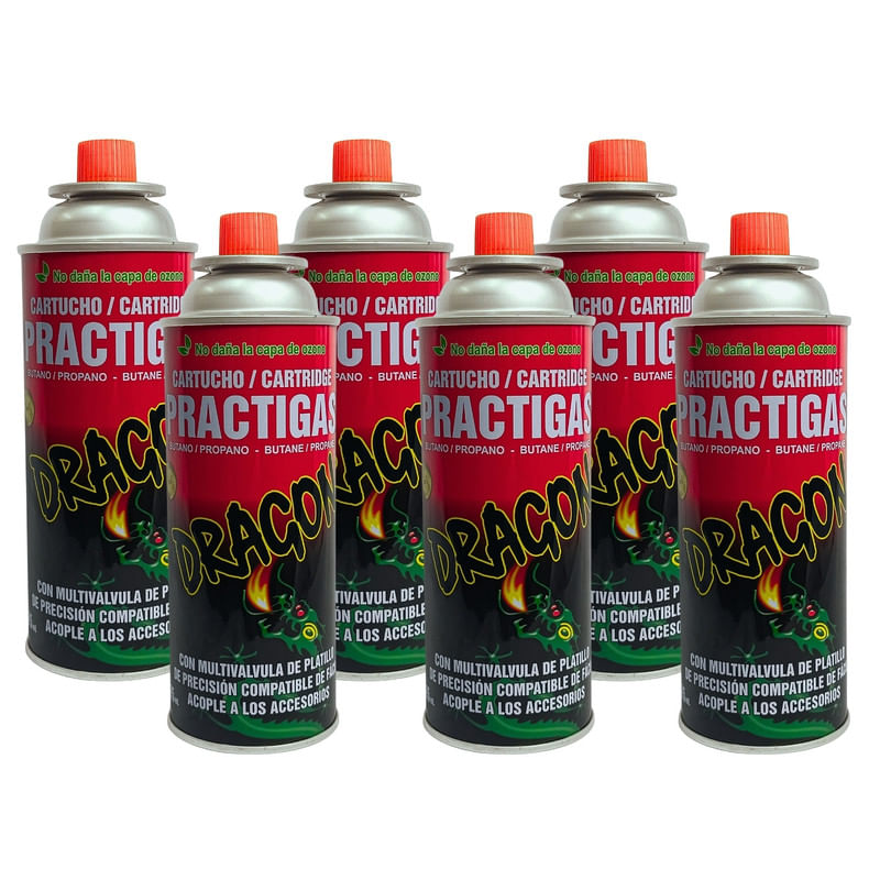 Gas Butano Ultra Refinado 485ml Larga Duración - 6 Unid