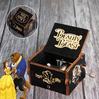 Caja Musical La Bella Y La Bestia Negro Princesas Disney Beauty and the Beast
