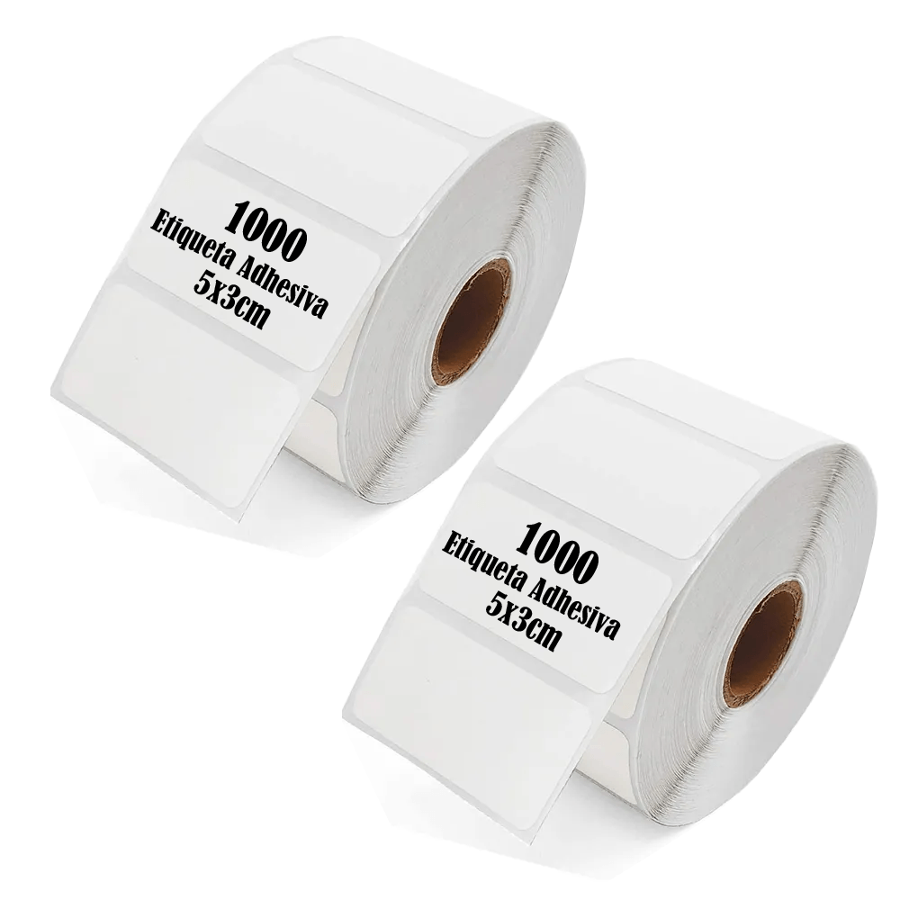 Etiqueta Termica Adhesiva 5x3cm Pack 2 Rollos