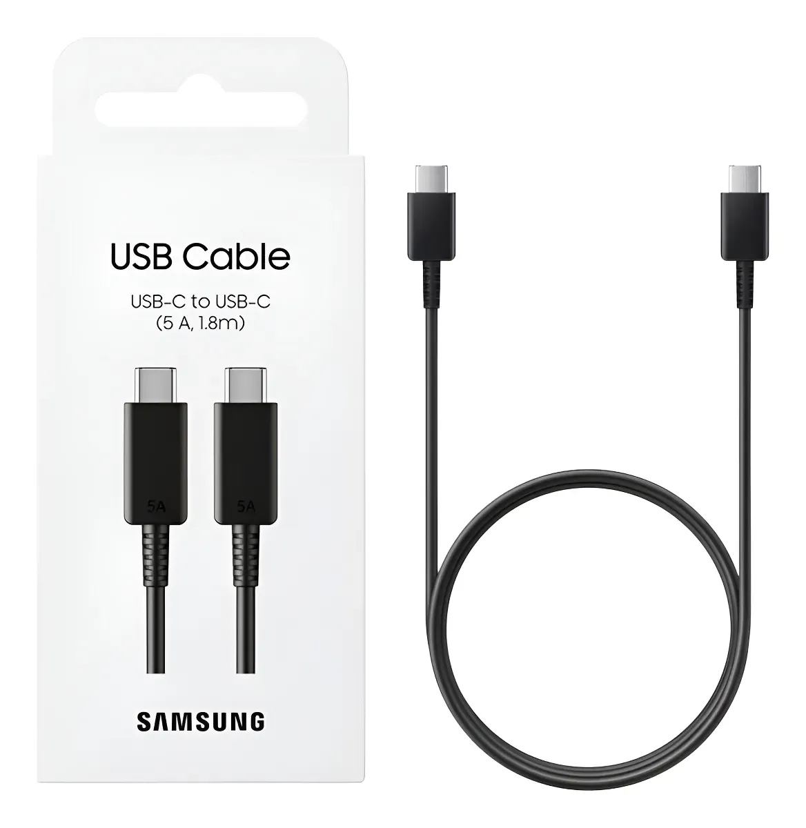 Cable Samsung Usb-c A Usb-c De 1.8 Metros 5a 100watts - Negro