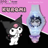 Reloj Kuromi Hello Kitty para Mujer Niña Quartz con Luces Moda Kawaii