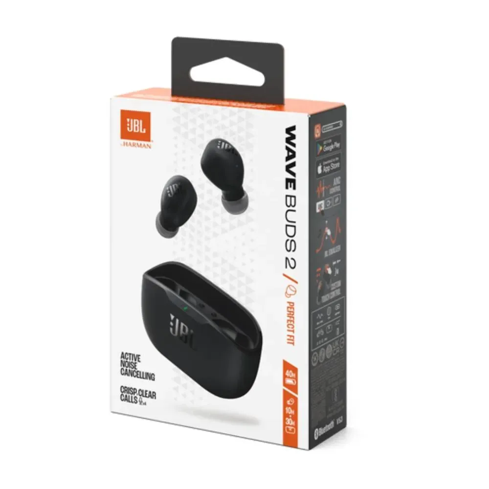 JBL Vibe Buds 2 Auriculares Inalámbricos con ANC y 40 Horas de Batería