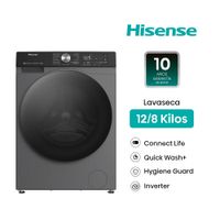 Lavadora Hisense Carga Frontal 12/8KG WD3S1243BT Silver