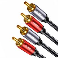 Cable de audio 2 RCA a 2 RCA Macho 1.8 Metros NETCOM
