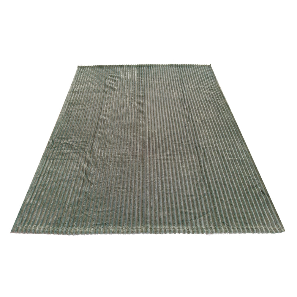 Manta Flannel Rayas Verde