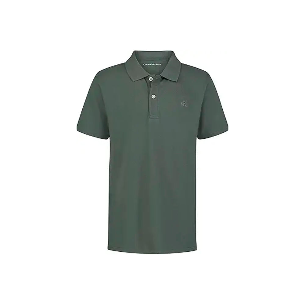 Polo Corto Calvin Klein Verde Oscuro Infantil Talla 8