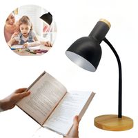 Lámpara De Escritorio Flexible Con Interruptor Negro