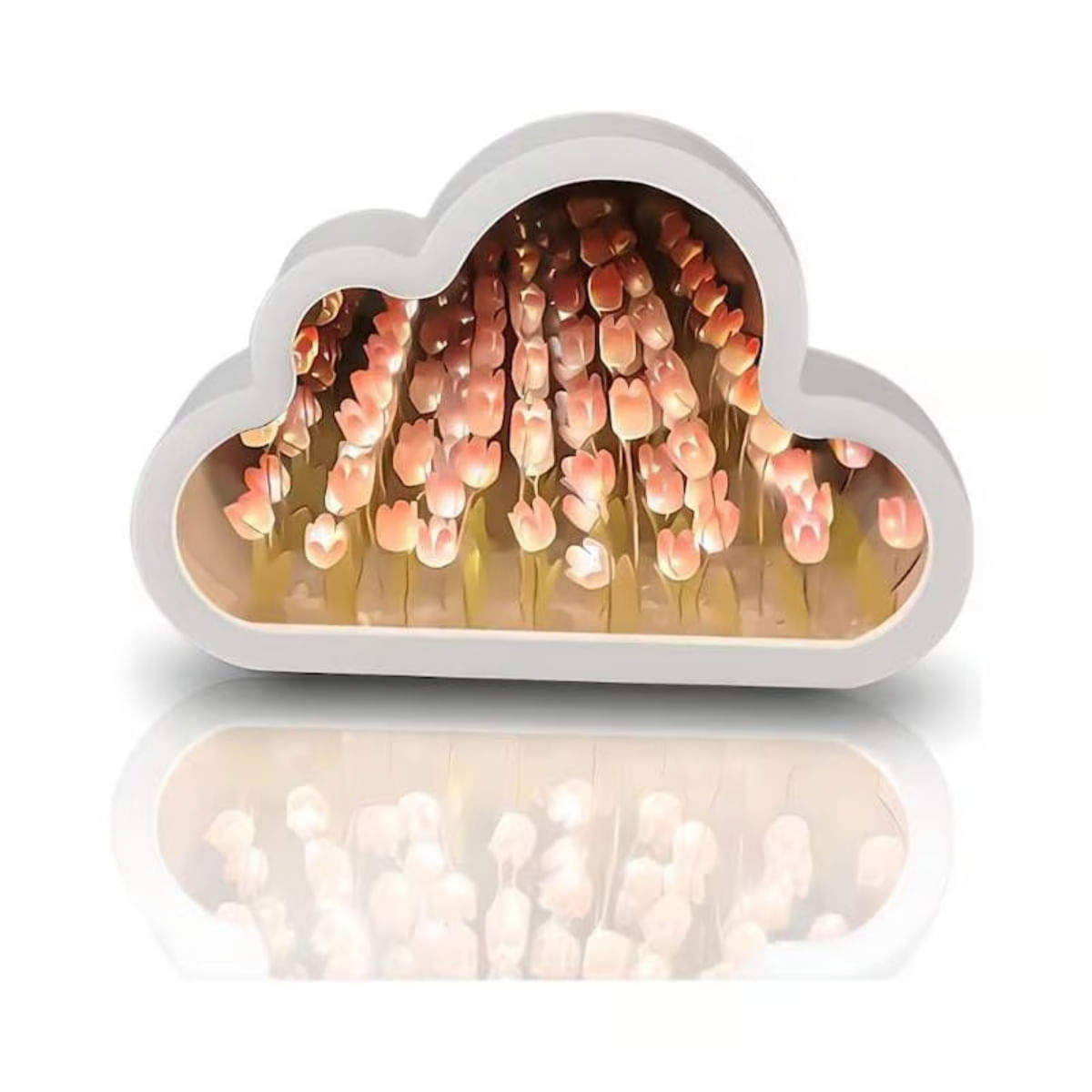 Lampara Led Diseño Tulipanes Infinitos Rosado