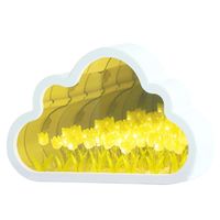Lampara Led Diseño Tulipanes Infinitos Amarillo