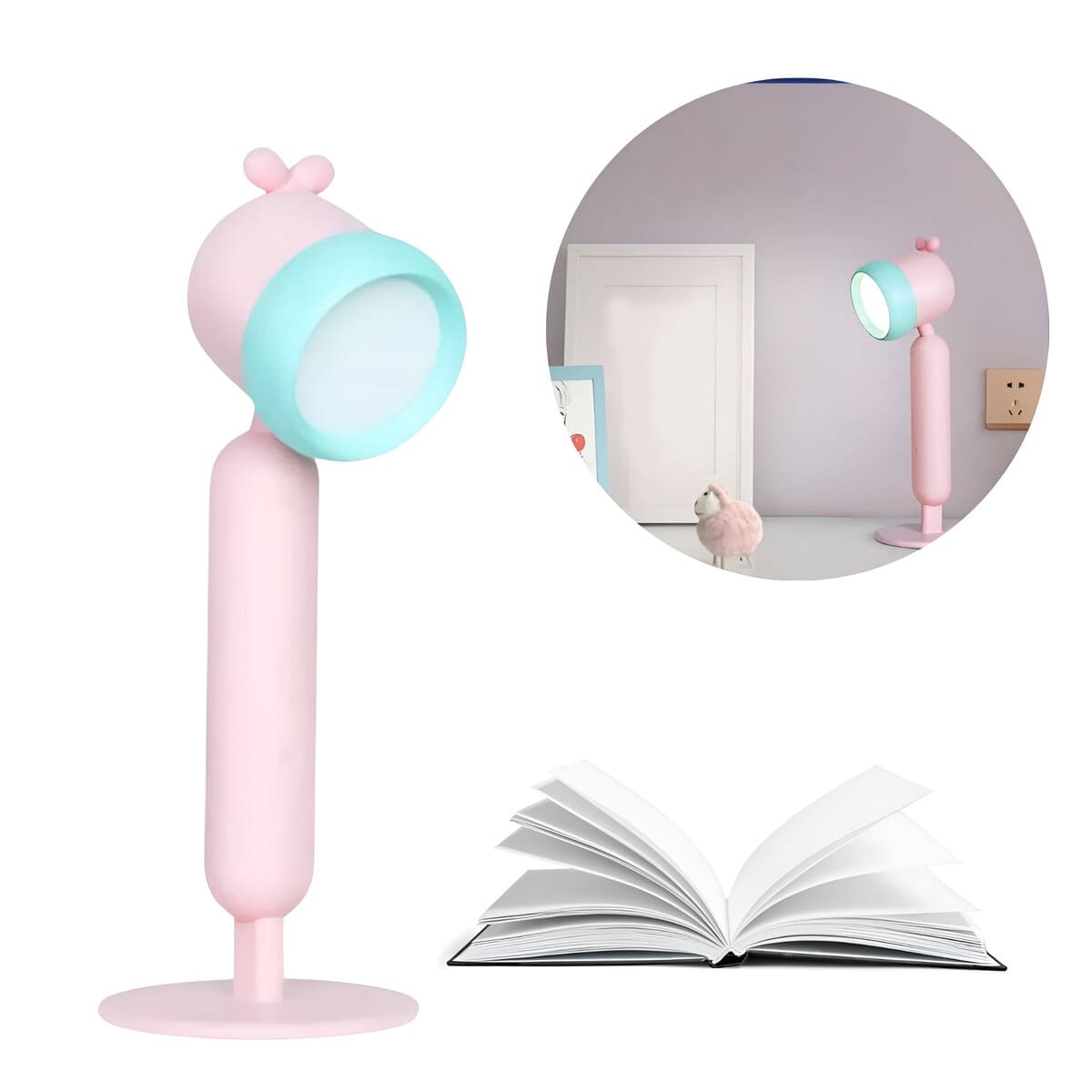 Lámpara Recargable Táctil Para Niños Rosado