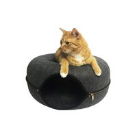 Cama Tunel para Gato Gris Oscuro