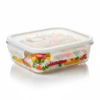 Táper De Vidrio Hermético Rectangular 1520ml Diseño Elegante